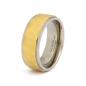 Preview: 8 mm Titanring mit Silber- und Gold-Finish - Timor Silver Gold